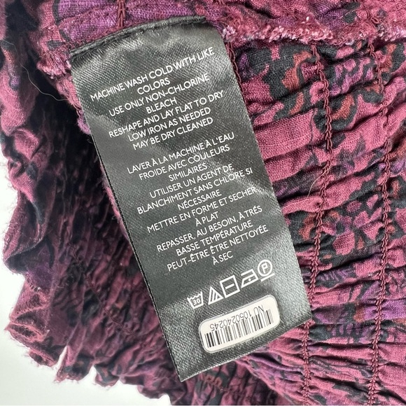 Free People Smock It To Me Puff Sleeves Mini Dress Hazelnut Combo Size Medium - Picture 8 of 16